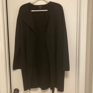 J Crew Black Juliette Collarless sweater/coat